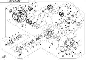 Задний редуктор (с разблокировкой) (F33-A)