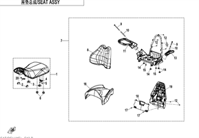Сидения в сборе (низкая) (F13-A)