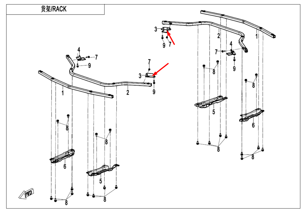 Крюк крепежный слева от полки 9AWV-140030-8000-0BP00