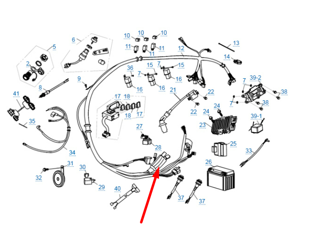Коса электрическая, главная 9040-150100-2000