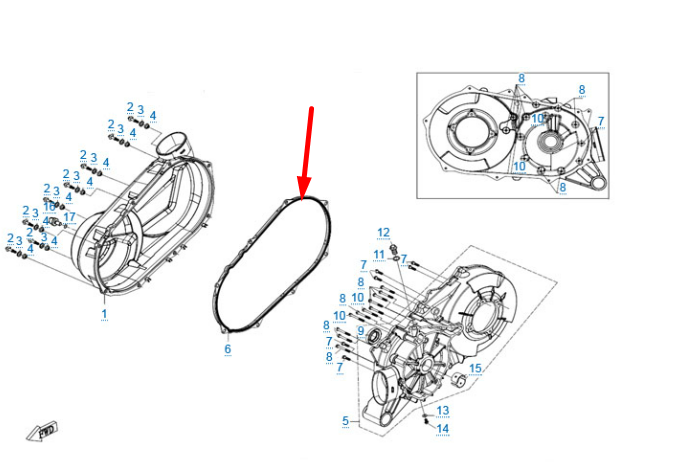 Прокладка крышки вариатора 0JWV-013002-6000