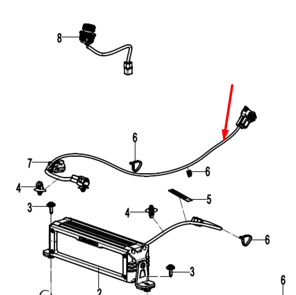Проводка фары OVERLAND 9AYV-150186-6700