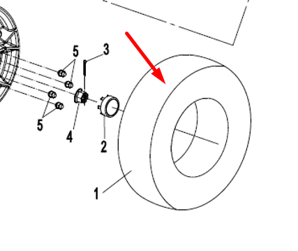 Шина передняя 27x9 14R 8PR(60L) 30703-1497