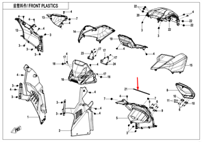 Уплотнитель резиновый полоска для перчаточного ящика 9AWV-043065-8000
