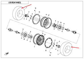 Шина задняя 27x11-14R 56M 6PR 30703-1476